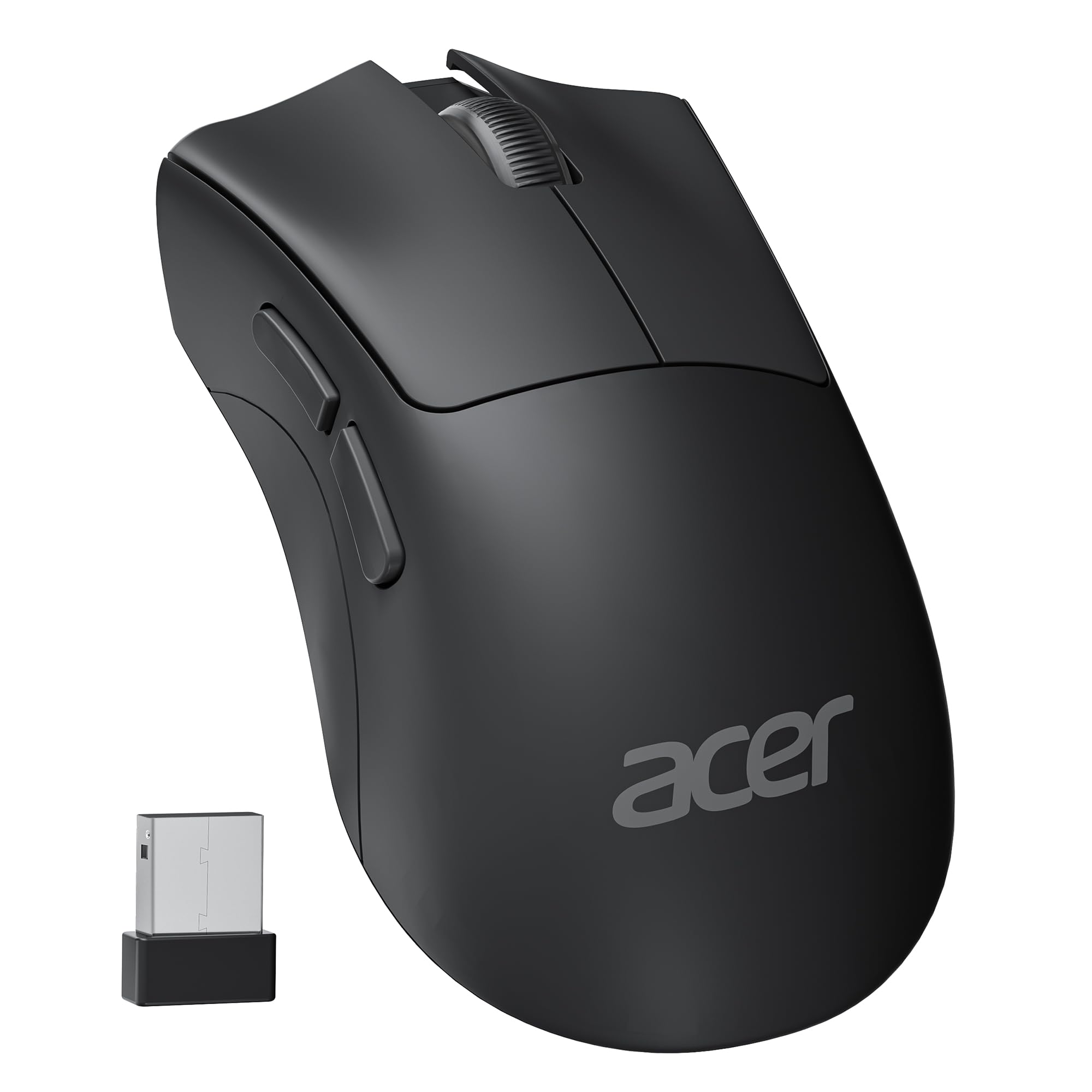 Acer Wireless Mouse 1200 DPI, 2.4GHz USB Receiver, 5-Button Ergonomic Computer Mouse for PC Laptop Desktop - Black | Perfect for Office Work, Gaming & Home Use