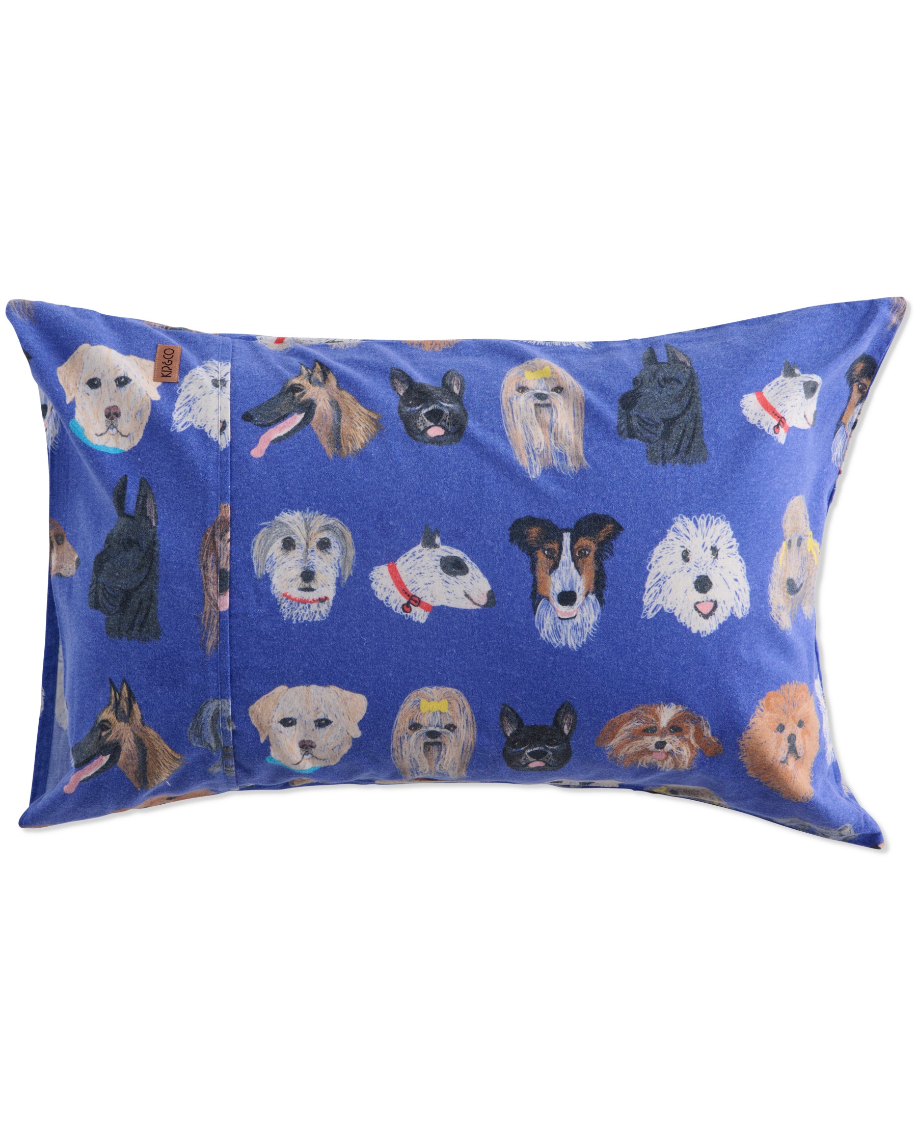Soft Blue Flannel Dog Park Themed Pillowcase - Cozy Pet Lover Home Decor for Bedroom, Couch & Dog Beds