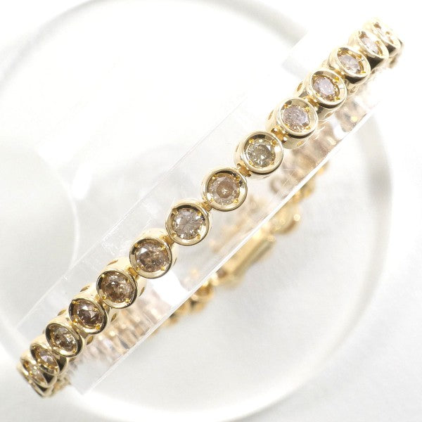 18K Yellow Gold Bracelet with Brown Diamonds - Elegant Jewelry for Women, Perfect for Weddings, Parties & Special Occasions