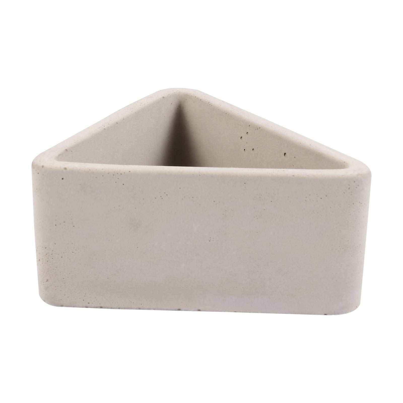 DOITOOL Triangular Cement Flower Pot - Modern Succulent Planter with Drainage Hole, Durable Concrete Plant Container for Indoor & Outdoor Decor, Home Garden, Office Desk, and Patio