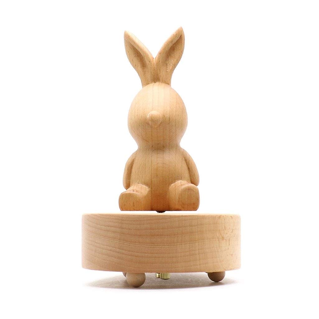 Shangmaoyo Creative Rotating Music Box - Rabbit Design, Perfect Birthday Gift, Valentine's Day Present & Graduation Keepsake | Elegant Home Decor & Romantic Gift Idea