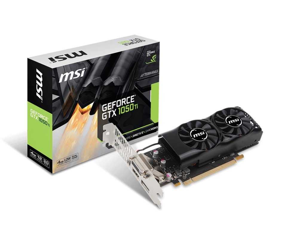 MSI GTX 1050 TI 4GB GDDR5 Low Profile Gaming Graphics Card - Perfect for Compact PC Builds, eSports Gaming & Home Theater PCs