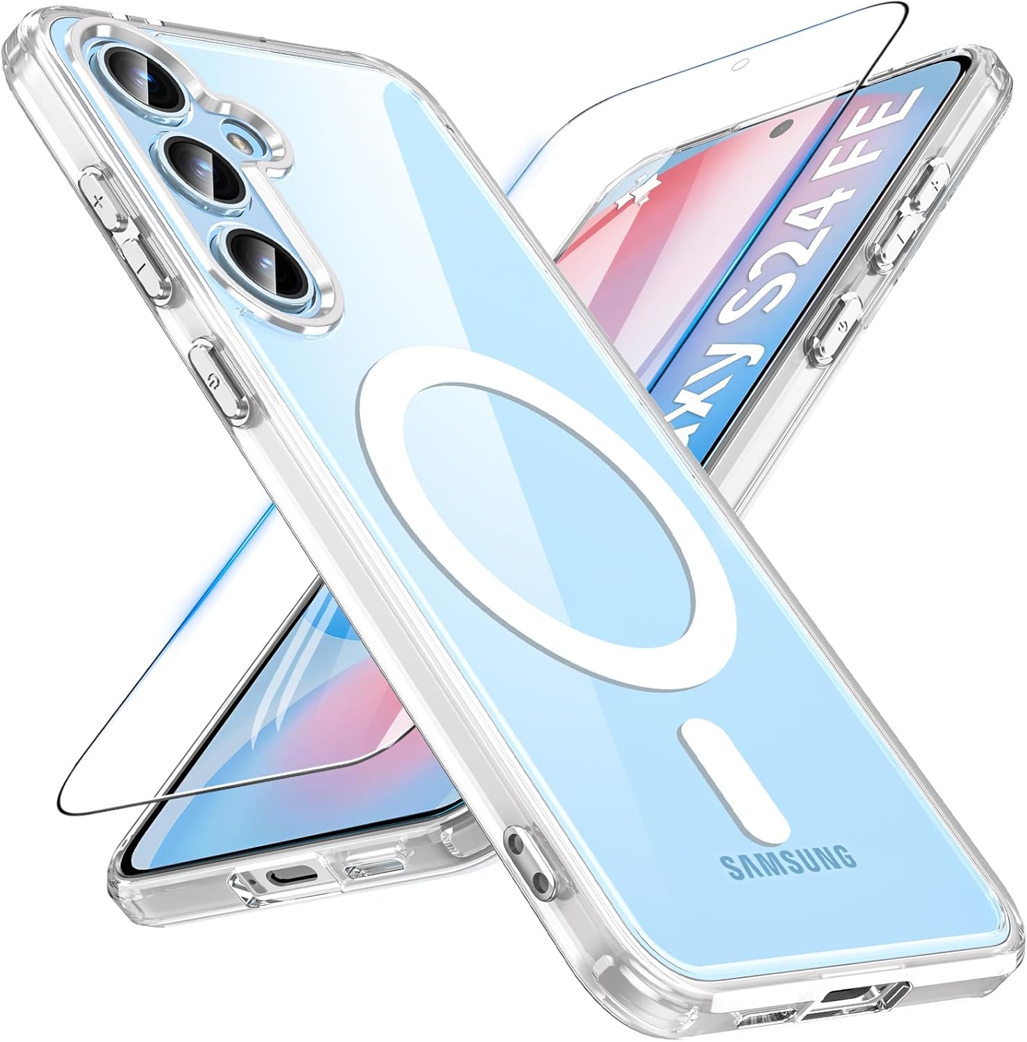 Samsung Galaxy S25 Ultra Tempered Glass Screen Protector with Slim Bumper Case - Shockproof Full-Body Protection for Work, Travel & Outdoor Activities