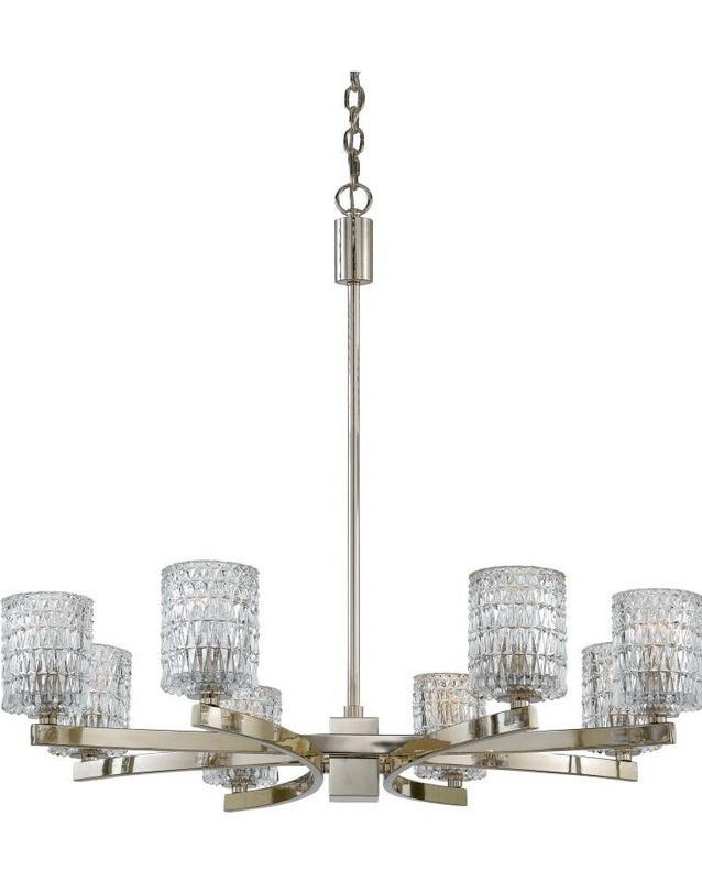 Quoizel Lighting RAN5008 Annalie Collection 8-Light Chandelier in Imperial Silver Finish - Elegant Dining Room & Foyer Lighting for Modern Homes