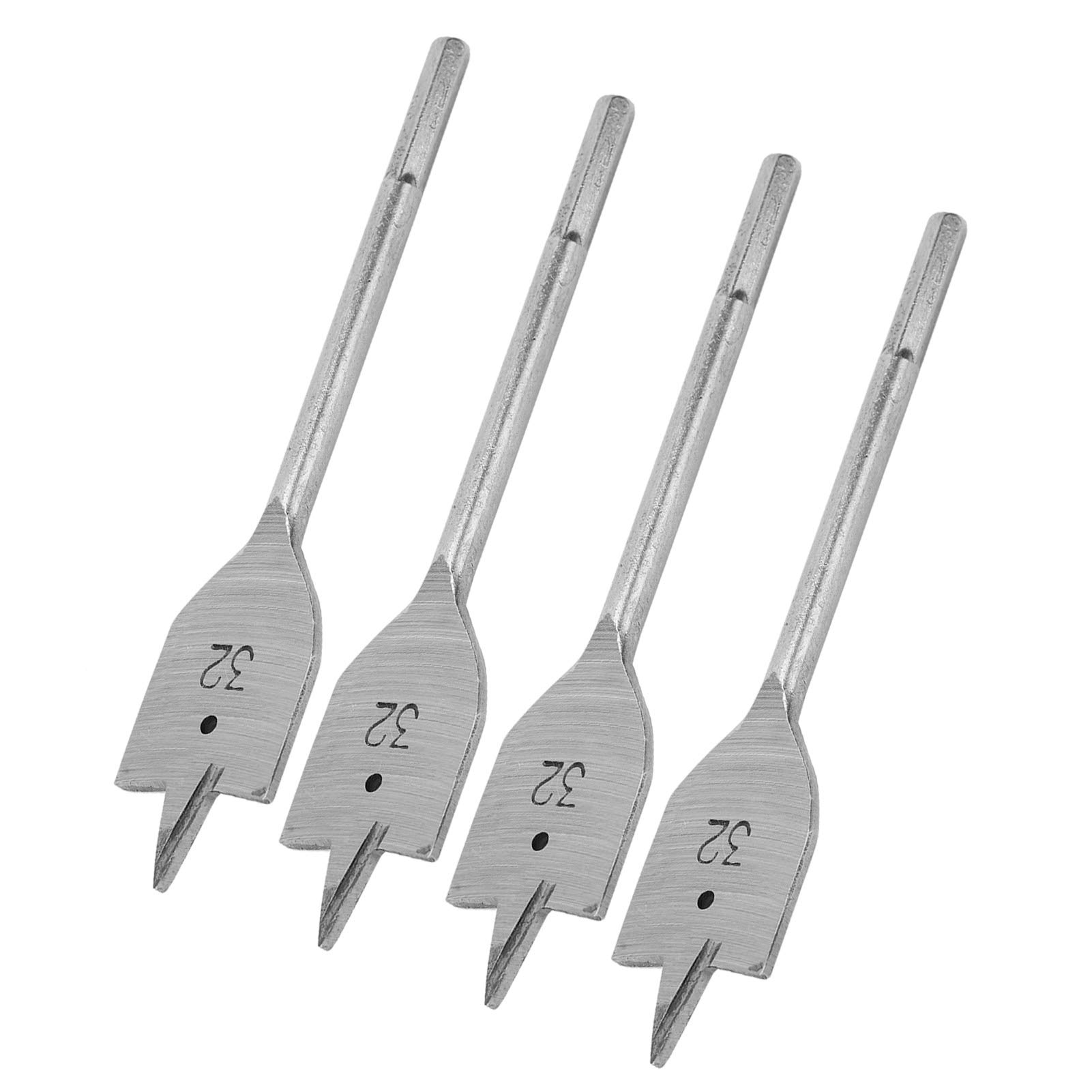32mm Flat Wood Drill Bits for Woodworking - High Speed Steel DIY Wood Drill Bits for Cabinets, Furniture & Carpentry Projects - Perfect for Holes in Wood, Plywood & MDF