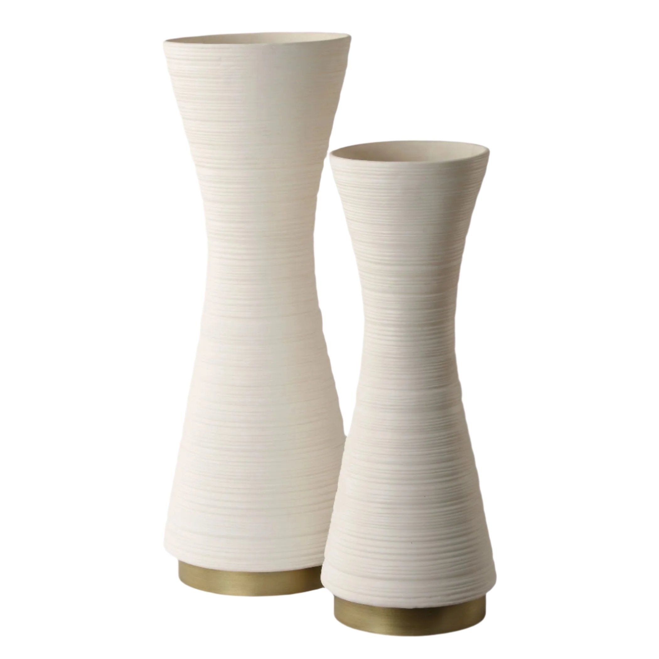 Elegant Sierra White Ceramic Vases for Home Decor - Perfect for Living Room, Wedding Centerpieces & Modern Interior Design