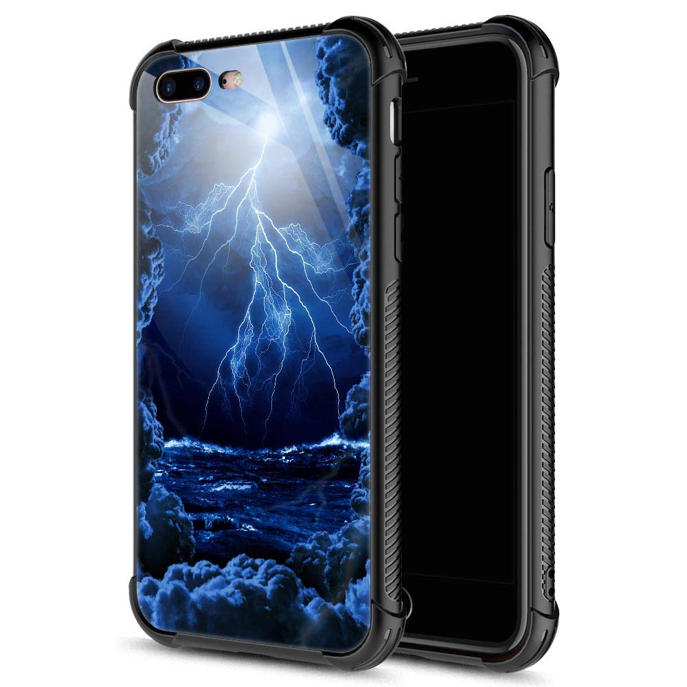 CARLOCA Shockproof iPhone 8 Plus Case & iPhone 7 Plus Case for Men - 5.5 Inch Storm Pattern Design, Anti-Scratch Protective Cover | Perfect for Outdoor Adventures, Work & Daily Use