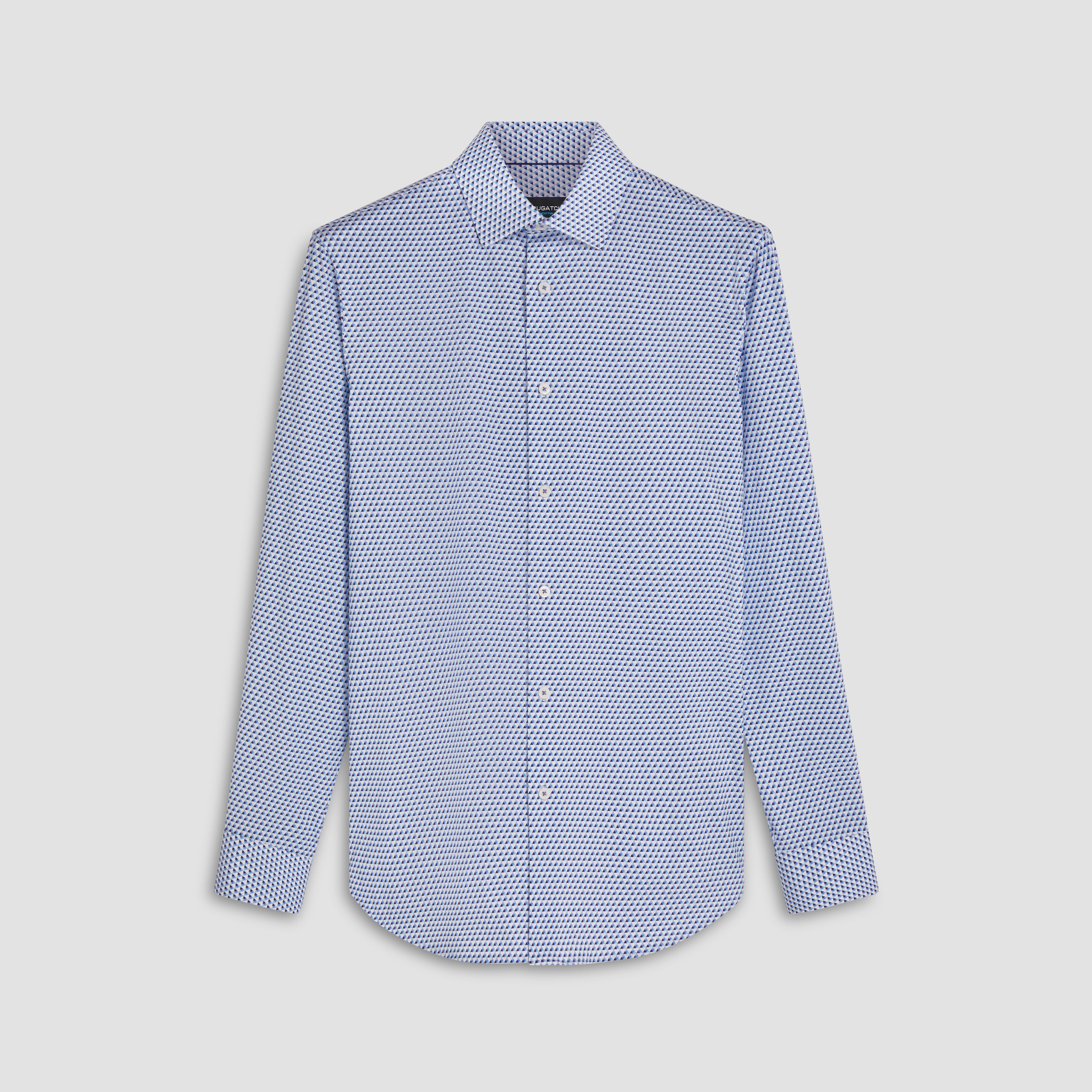 James Geometric Print Cotton Shirt for Men - Stylish Casual Button Down Shirt - Perfect for Office, Date Night & Weekend Outings