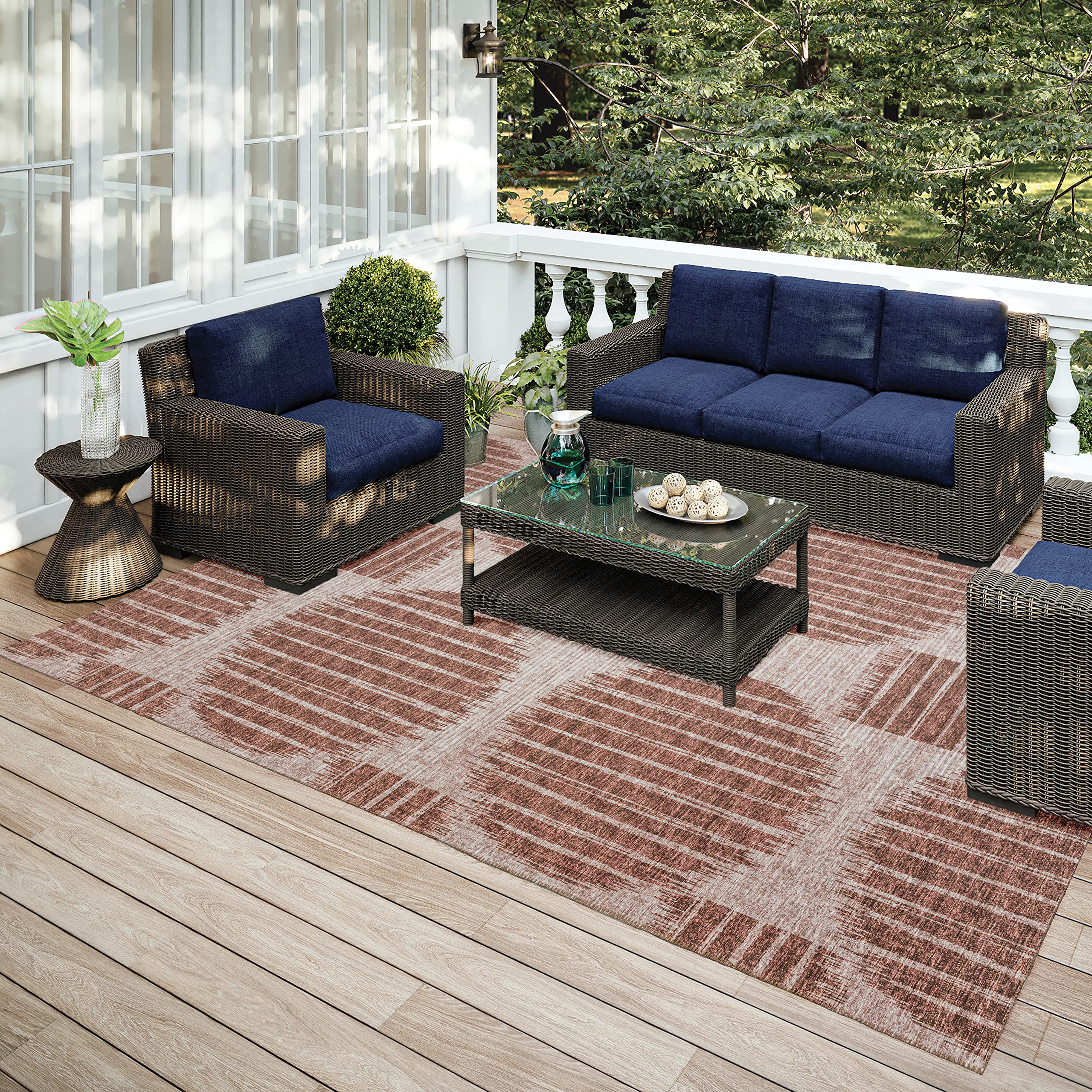 Addison Rugs Yuma AYU43 Brown 10' x 14' Area Rug – Soft & Durable for Living Room, Bedroom, or Office Decor
