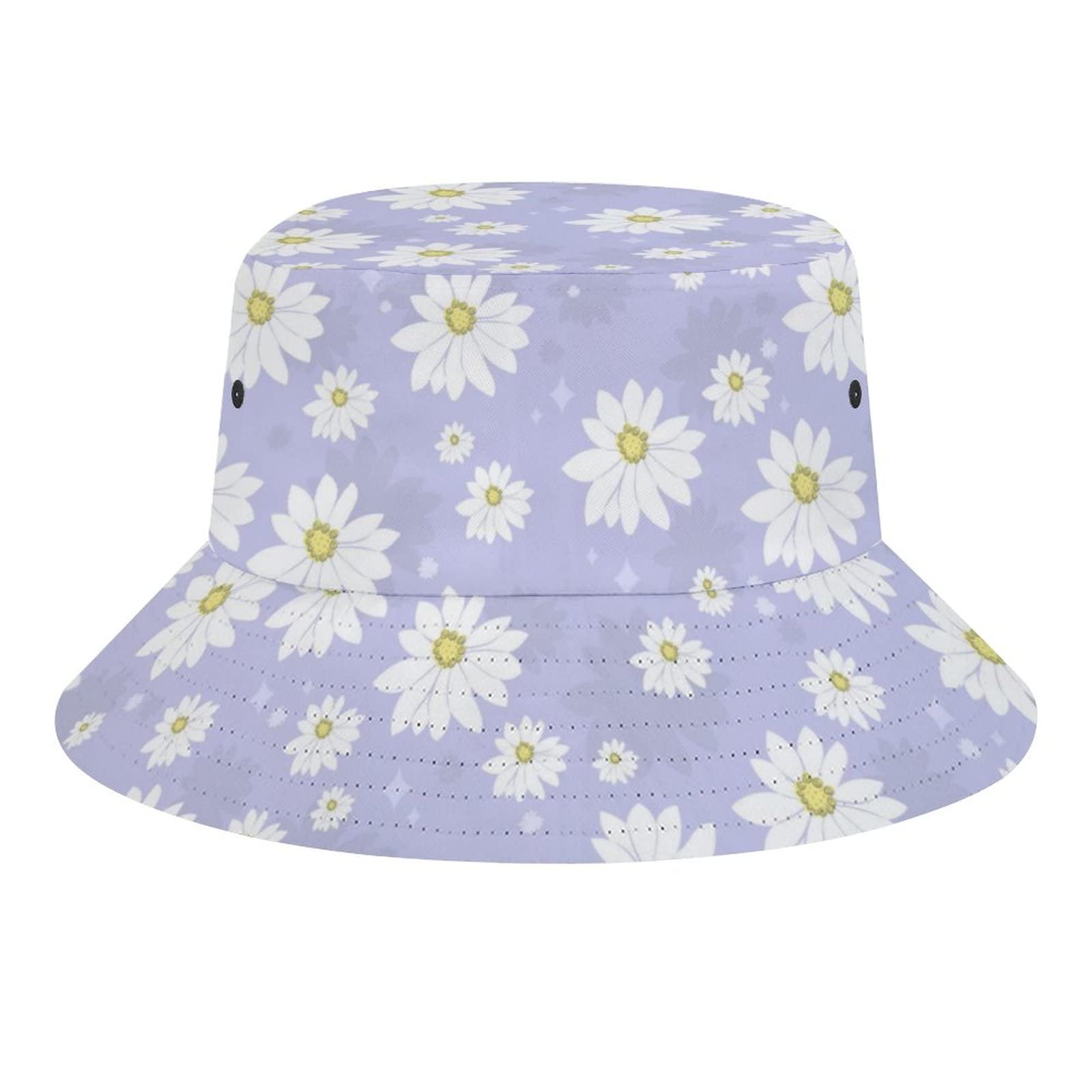 FOODSTAR Packable Unisex Bucket Hat - Sun Protection for Summer, Travel & Beach - Adjustable Fisherman Hat for Outdoor Activities (Moon, Star, Sun Designs) | Perfect for Hiking, Fishing, and Vacation