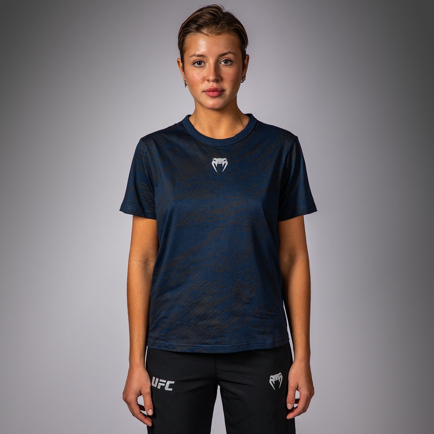 Venum UFC Fusion Women's Fight Week Short Sleeve Cotton T-Shirt - Oceanic Blue | MMA Training, Gym Workout & Casual Streetwear