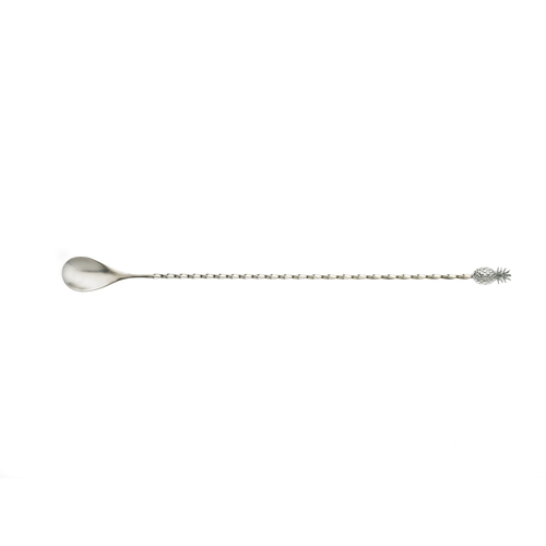 Barfly 12 Classic Pineapple Bar Spoon - Stainless Steel Cocktail Mixing Tool for Home Bars & Professional Bartenders - Perfect for Stirring, Layering & Garnishing Drinks