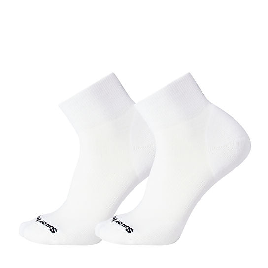 Breathable Athletic Targeted Cushion Quarter Socks for Running & Sports - White - Perfect for Gym, Jogging & Workout Performance