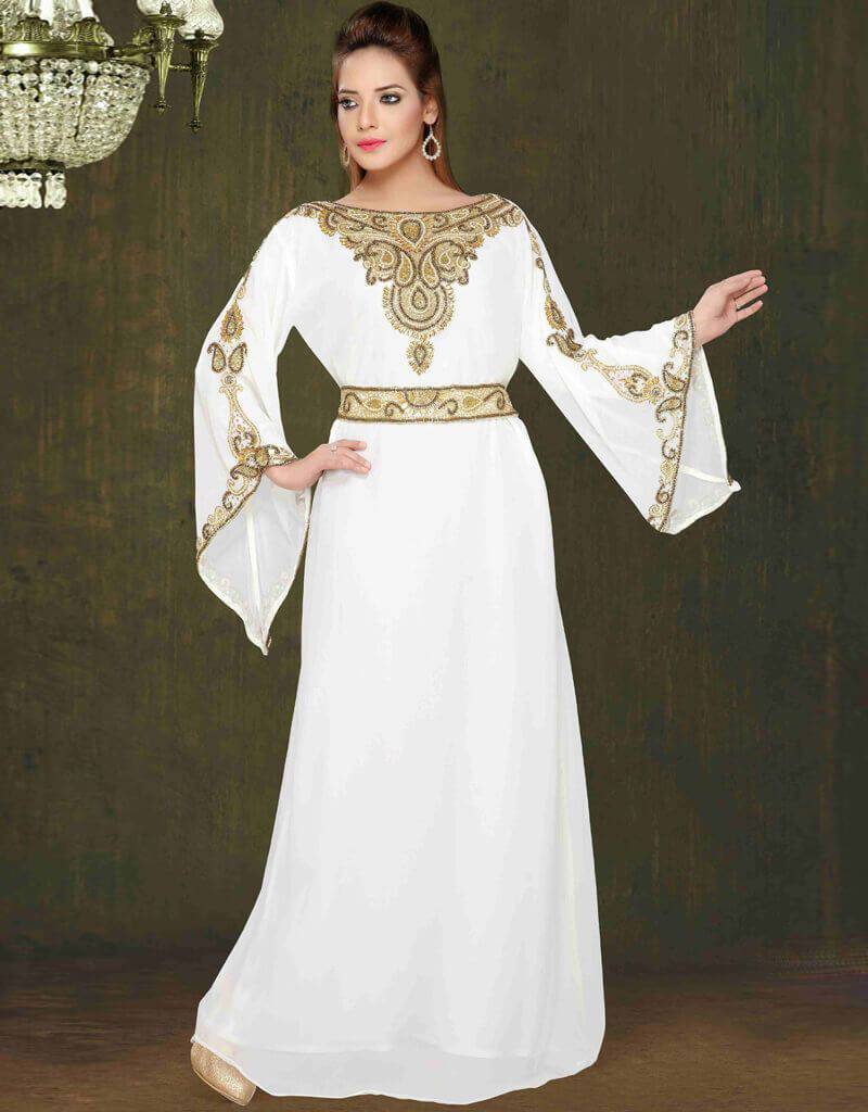 Elegant Aline Kaftan with Boat Neckline - Flowy Summer Dress for Beach, Vacation & Boho Chic Outfits
