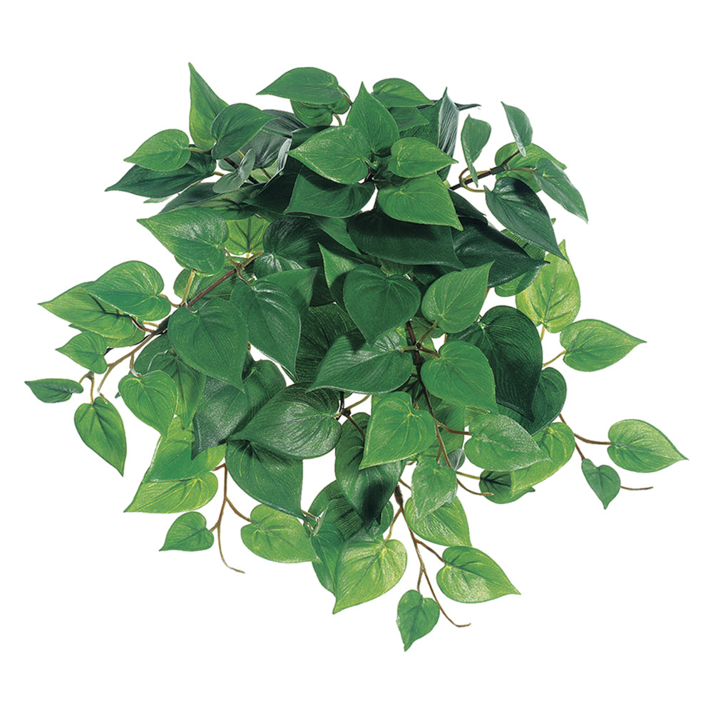 12 Pack Medium Philodendron Silk Hanging Plants - 106 Realistic Leaves in 2-Tone Green - Artificial Faux Vine for Home Office Decor, Wedding Centerpieces & Indoor Greenery Displays