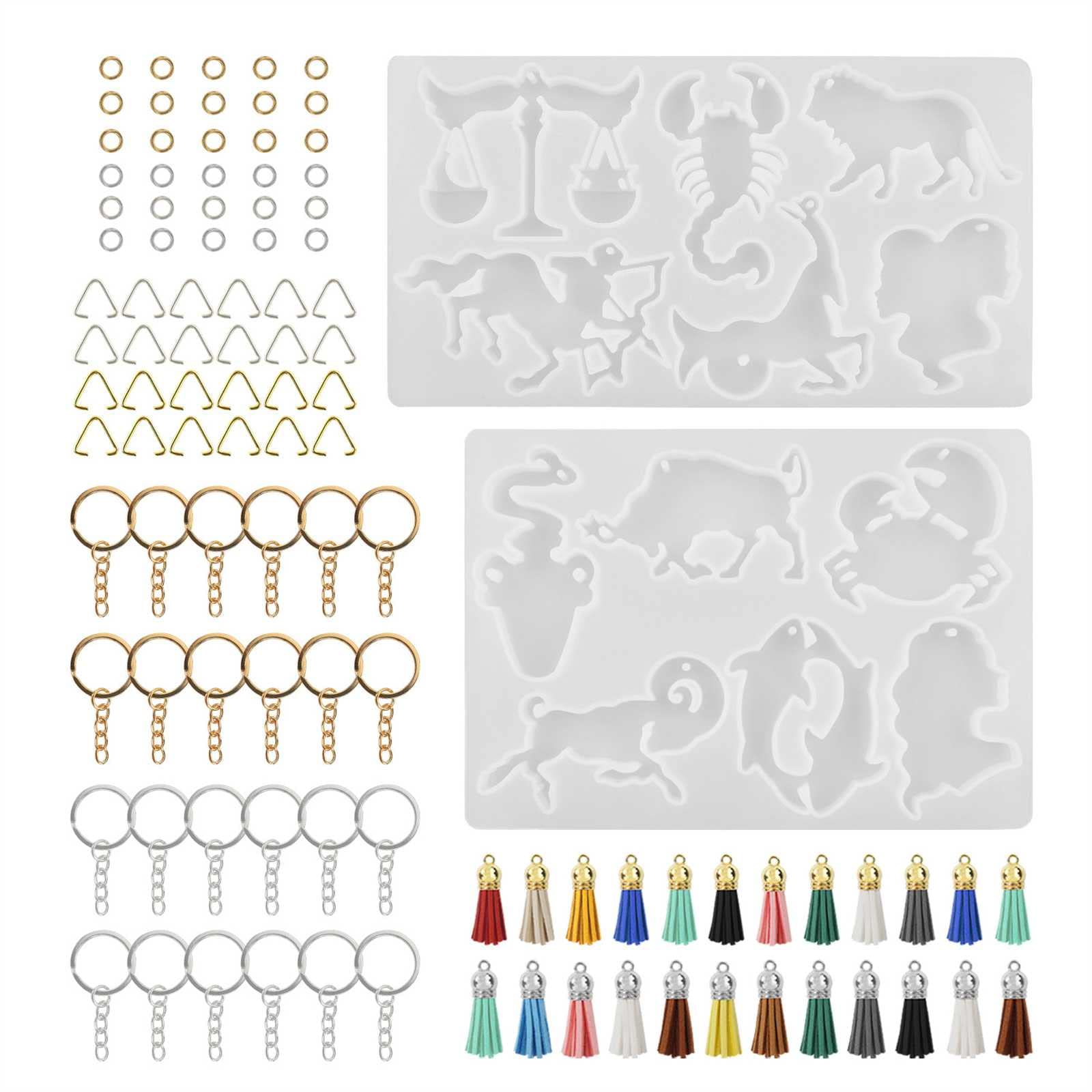 Gigesute Constellation Keychain Resin Molds Kit - DIY Silicone Molds for Making Unique Keychains, Necklace Pendants & Jewelry - Perfect for Crafting, Gift Making & Personalized Accessories
