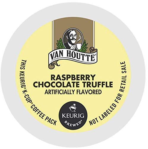 Van Houtte Raspberry Chocolate Truffle Coffee K-Cup Pods (120 Count) - Gourmet Flavored Coffee for Keurig Brewers | Perfect for Breakfast, Office & Dessert Pairing