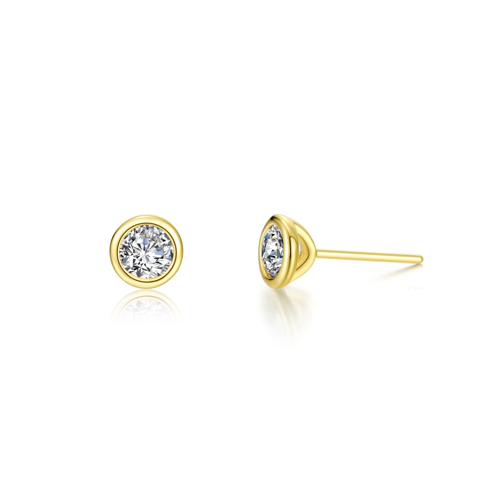1 CTW Solitaire Stud Earrings for Women - Diamond Simulated Earrings in Sterling Silver - Perfect for Everyday Wear, Work & Special Occasions