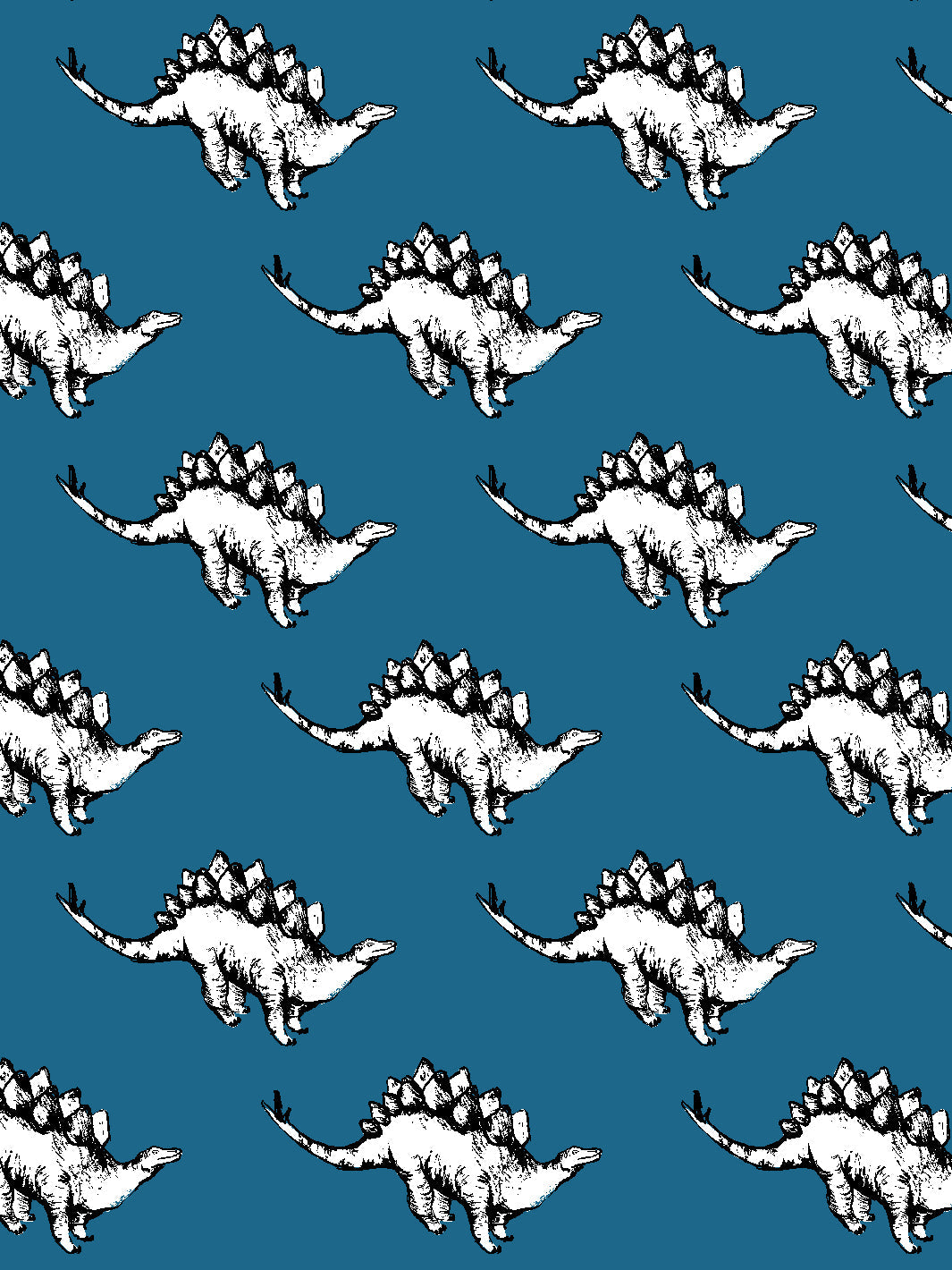 Dinos Wallpaper by Tea Collection - Cadet Blue Dinosaur-Themed Kids Room Decor | Perfect for Nursery, Bedroom & Playroom