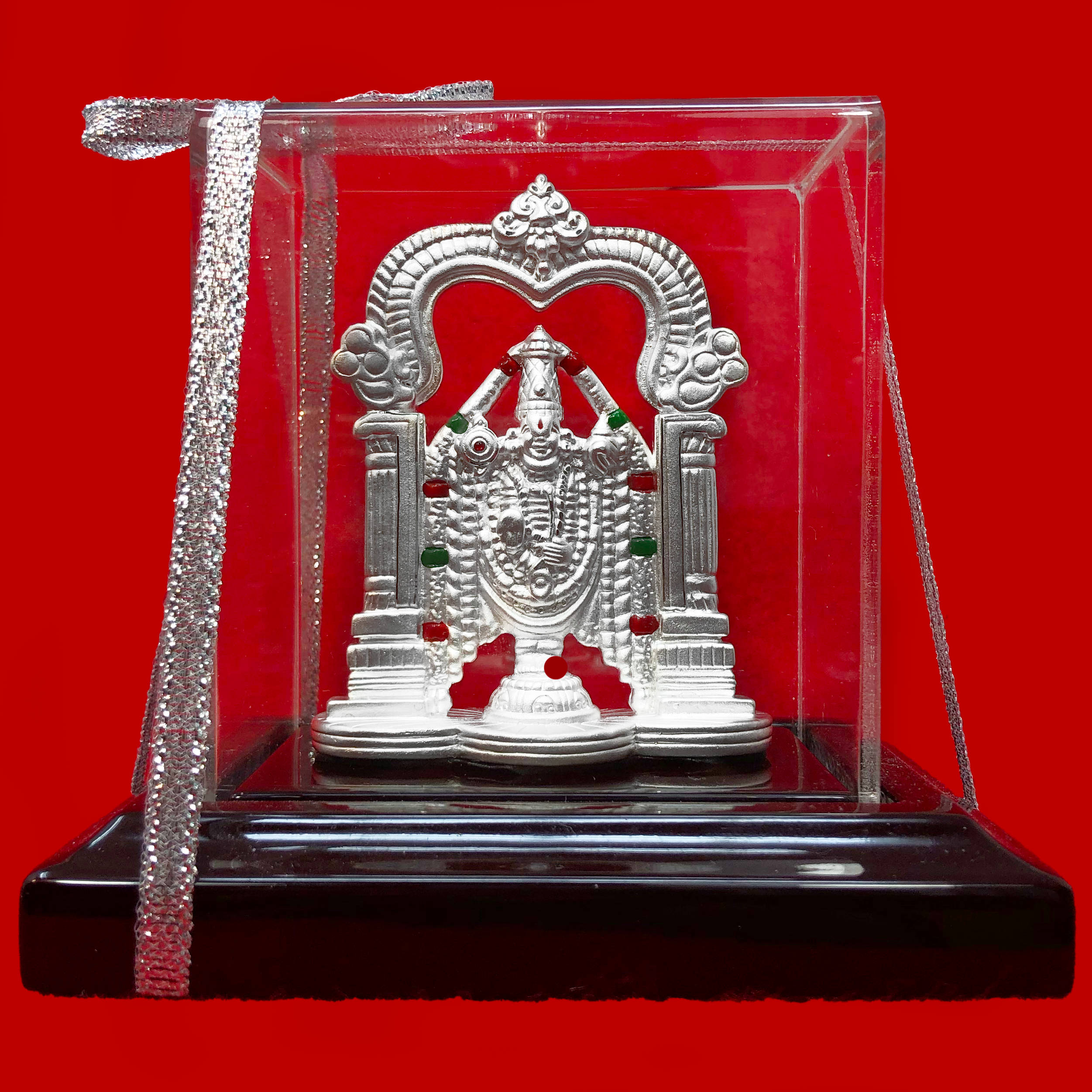 999 Pure Silver Rectangular Lord Bala Ji Idol - Hindu Deity Statue for Home Altar, Puja Worship & Spiritual Decor