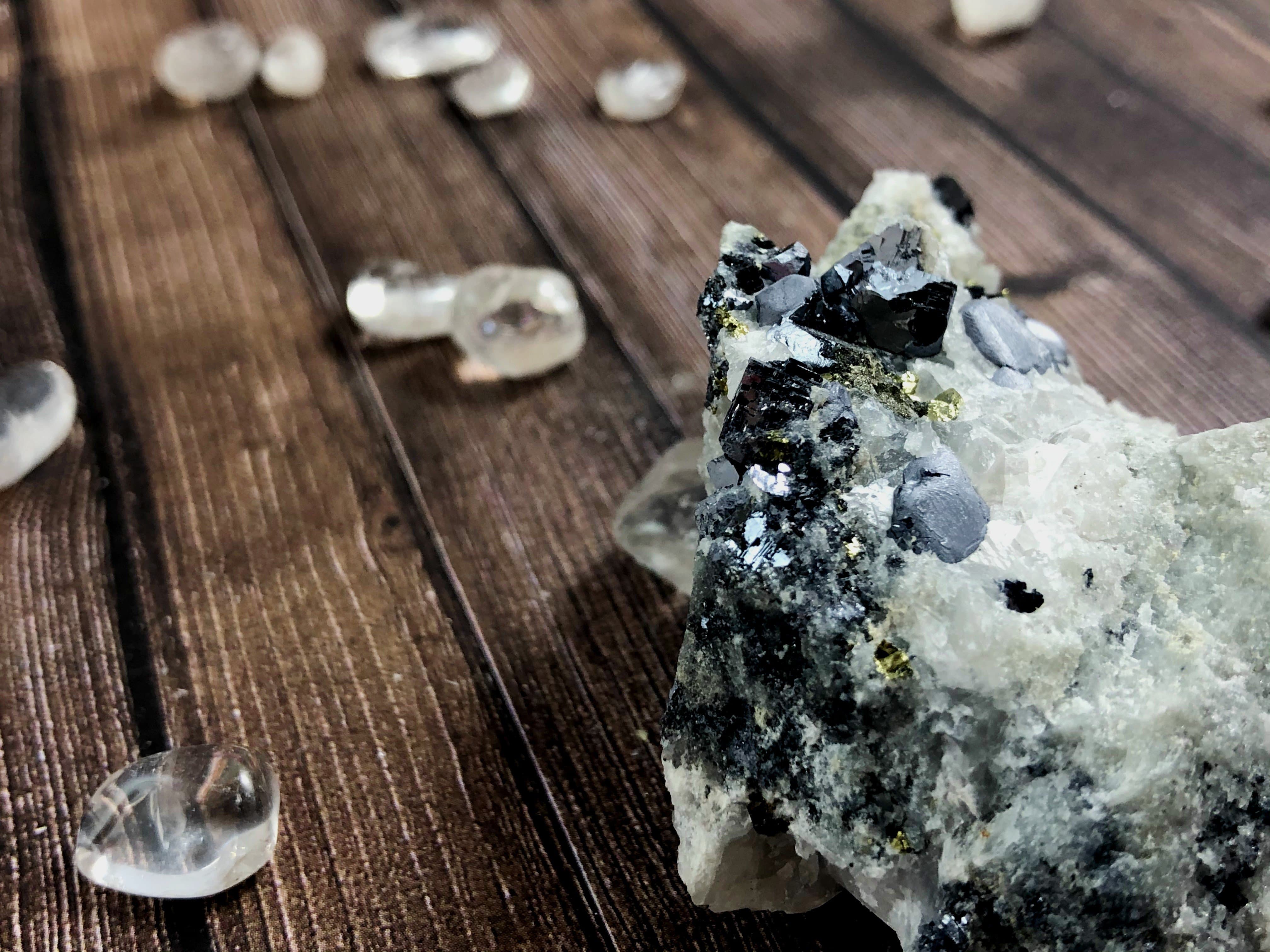 Natural Bulgarian Galena and Quartz Crystal Specimen - Rare Mineral Collection for Rockhounds, Geology Enthusiasts & Home Decor