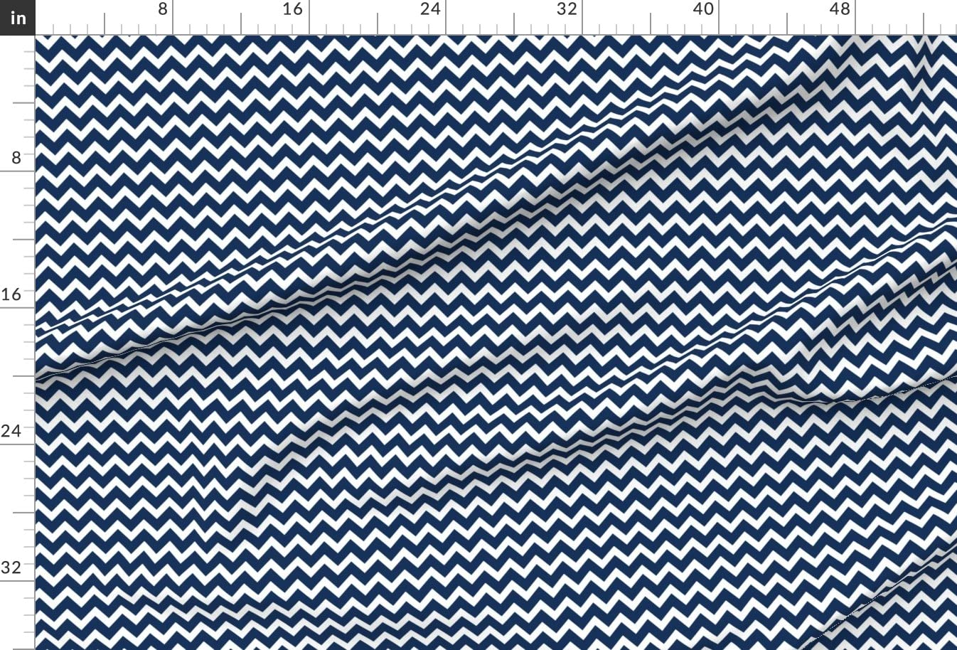 Navy Chevron Blue Zigzag Modern Stripes Upholstery Velvet Fabric by The Yard - Premium Outdoor & Indoor Decor Fabric for Sofas, Curtains, Pillows | Durable Bottomweight Apparel Material for DIY Sewing Projects
