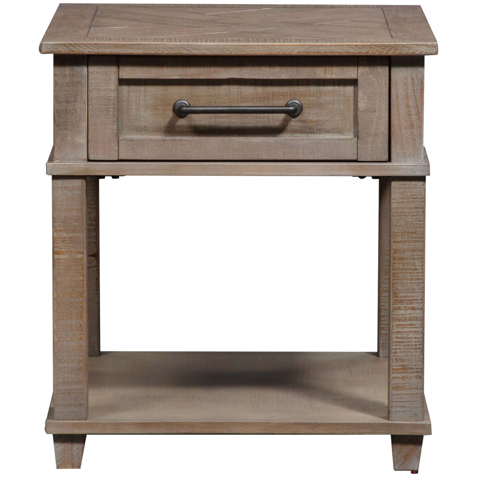 Parkland Falls End Table - Modern Nightstand with Storage Shelf for Bedroom, Living Room & Office - Stylish Side Table for Small Spaces