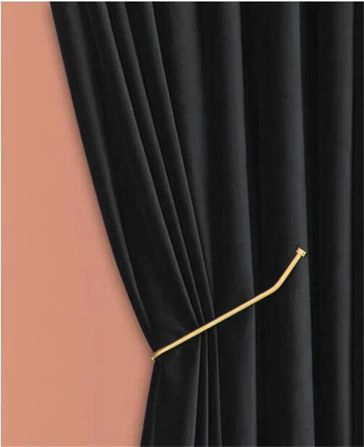 Brittany Velvet Plain Blackout Curtains - Black - Elegant & Soft Window Drapes for Bedroom, Living Room & Home Theater