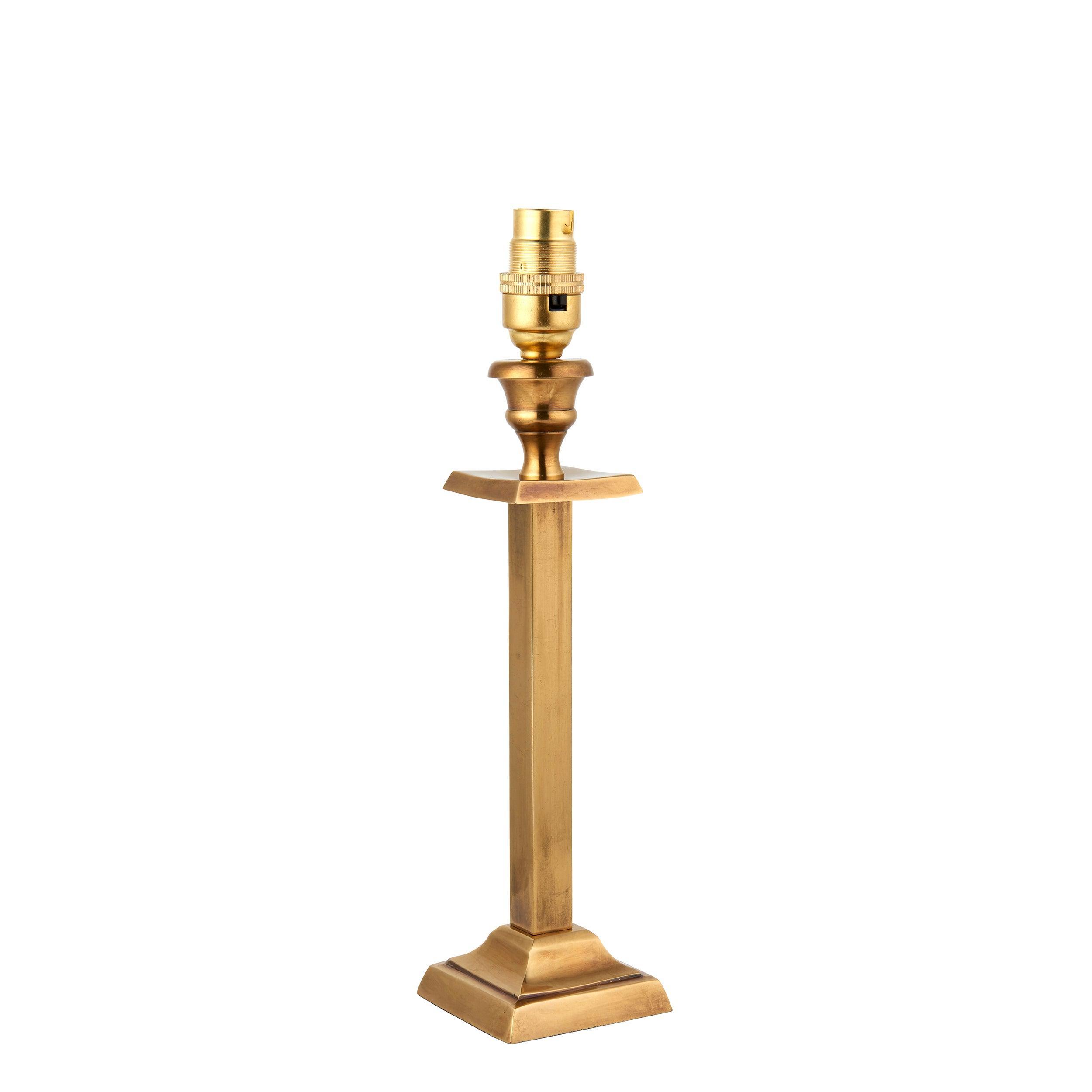 Wellesley Solid Brass Table Lamp Base - Elegant & Durable Base Only for Home Office Decor - Perfect for Living Room, Bedroom, or Study Lighting Upgrade