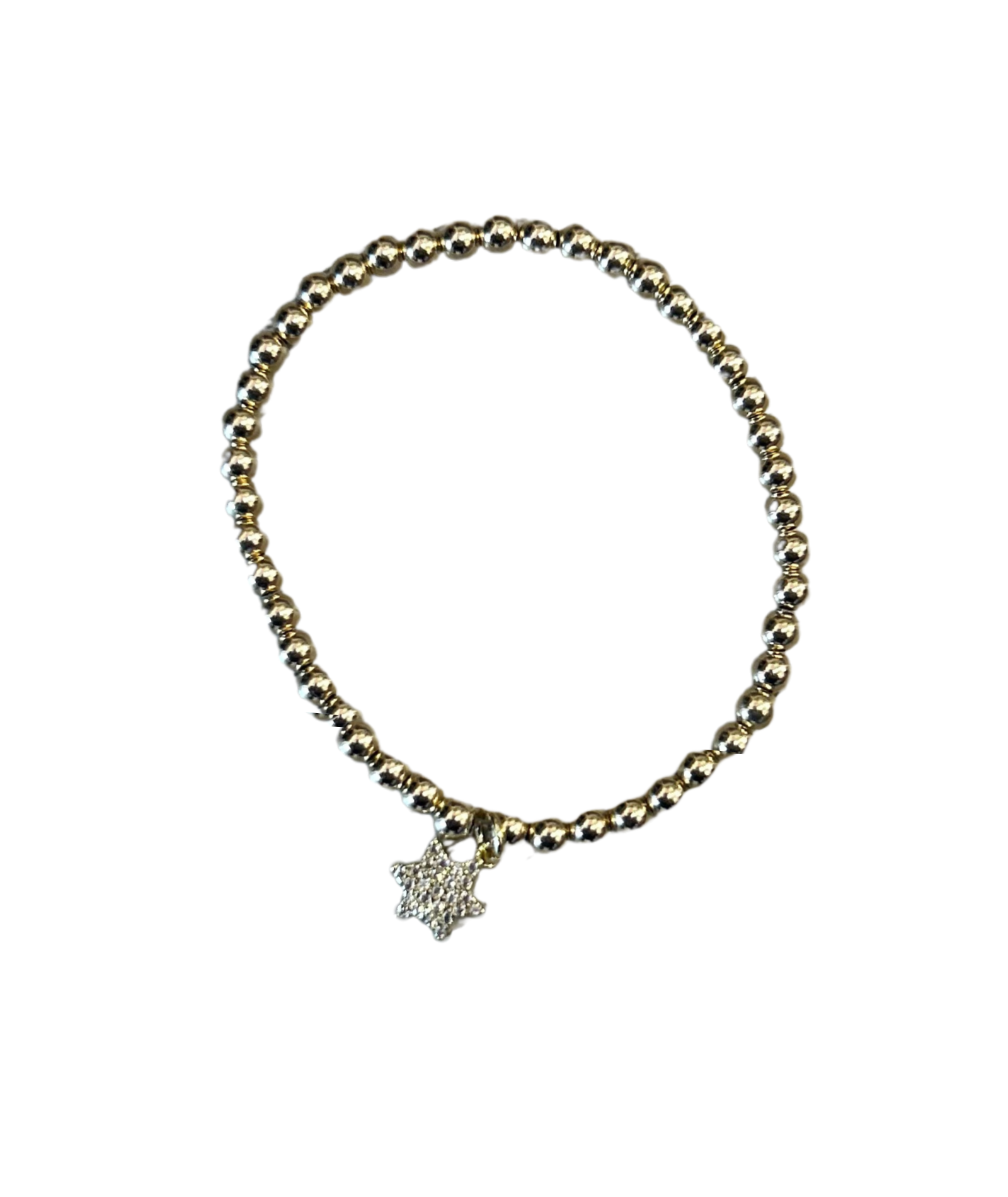 Arm Candy Bracelet Beaded Star of David - Elegant Jewish Jewelry for Women, Trendy Beaded Bracelet for Everyday Wear, Perfect Gift for Hanukkah, Bat Mitzvah & Special Occasions