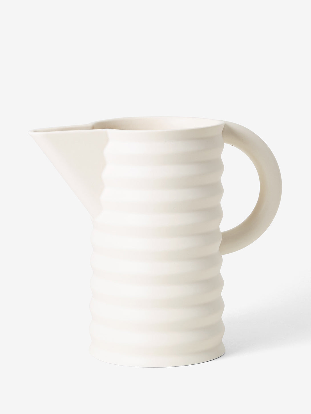 Areaware Pleated Pitcher - Modern Ceramic Water Pitcher with Unique Folding Design for Home, Kitchen & Dining Decor | Perfect for Serving Water, Juice & Cocktails at Parties