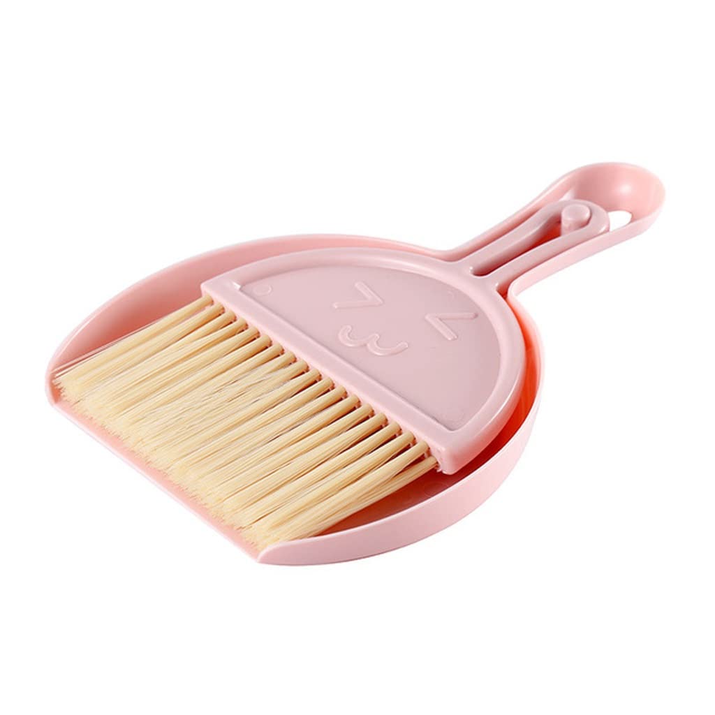 Pink Mini Broom and Dustpan Set - Compact Desktop Keyboard Cleaner for Computers, Electronics & Small Spaces - Perfect for Office, Home & Workspace Cleaning