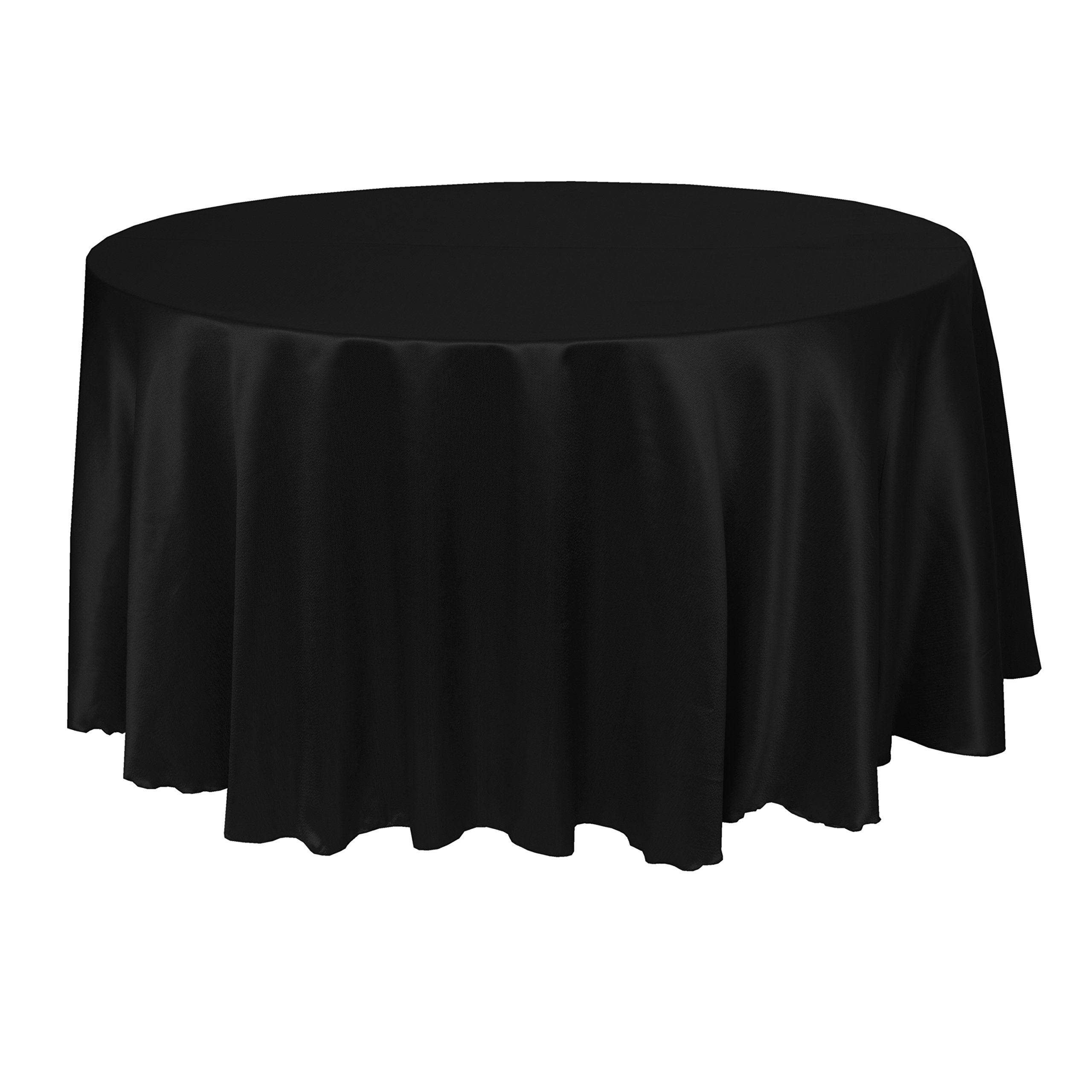 Black Herringbone Round Tablecloth - 2 Pack for Parties & Events