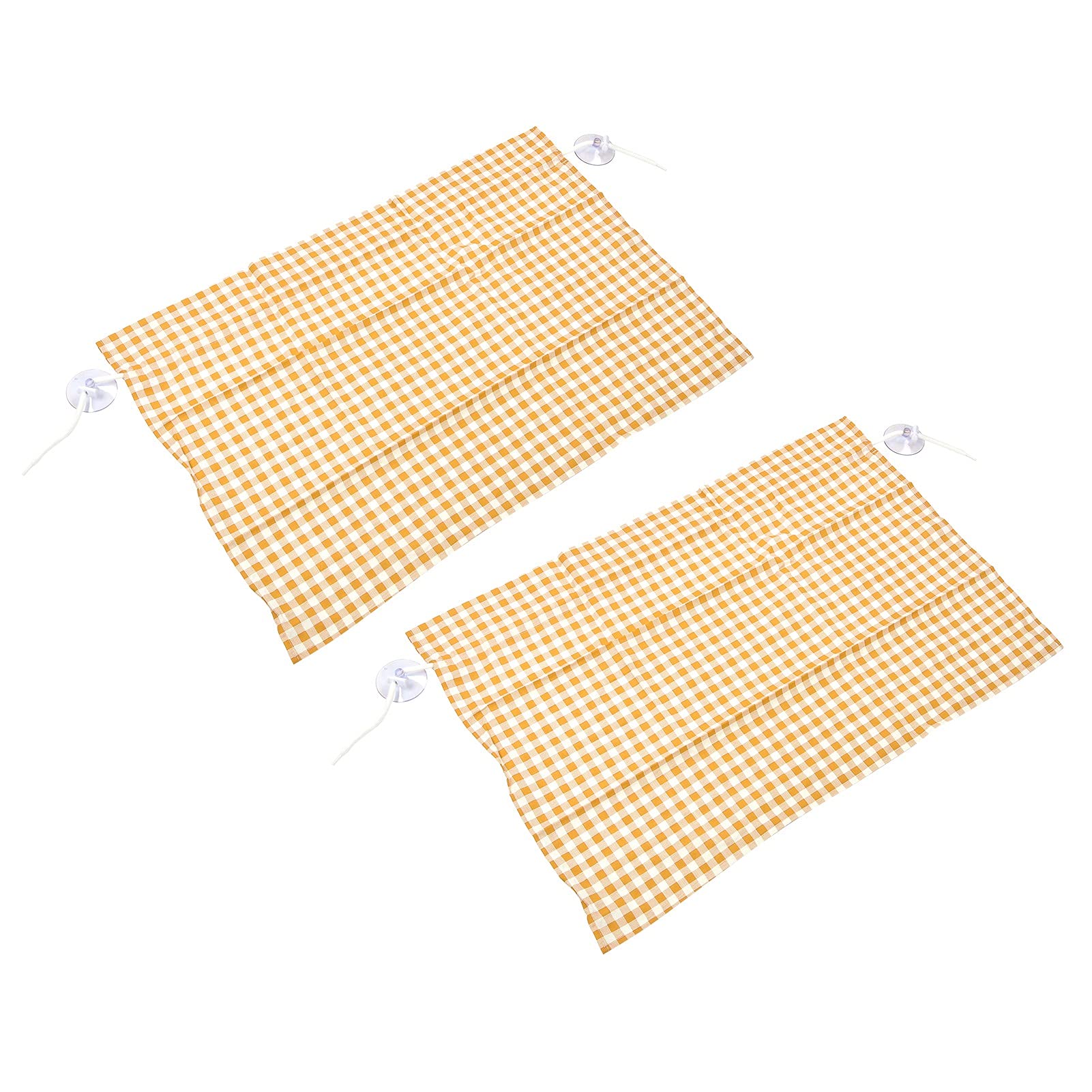 Portable Car Window Shade Privacy Protection - Removable Grid Pattern Side Curtains for Car & Van (Yellow Grid) - Ideal for Travel, Camping, and Outdoor Adventures