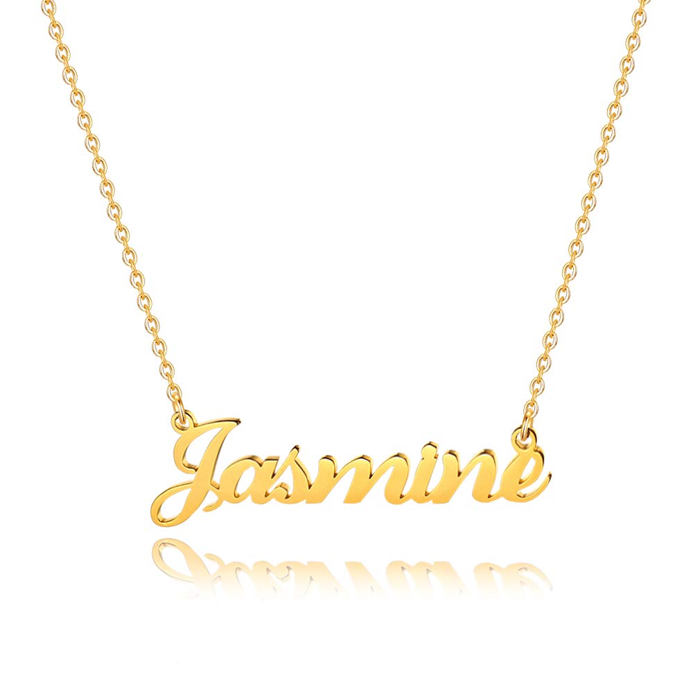 Custom Name Necklace for Women & Girls - 18K Gold Plated Personalized Monogram Necklace | Perfect Gift for Birthday, Anniversary & Valentine's Day