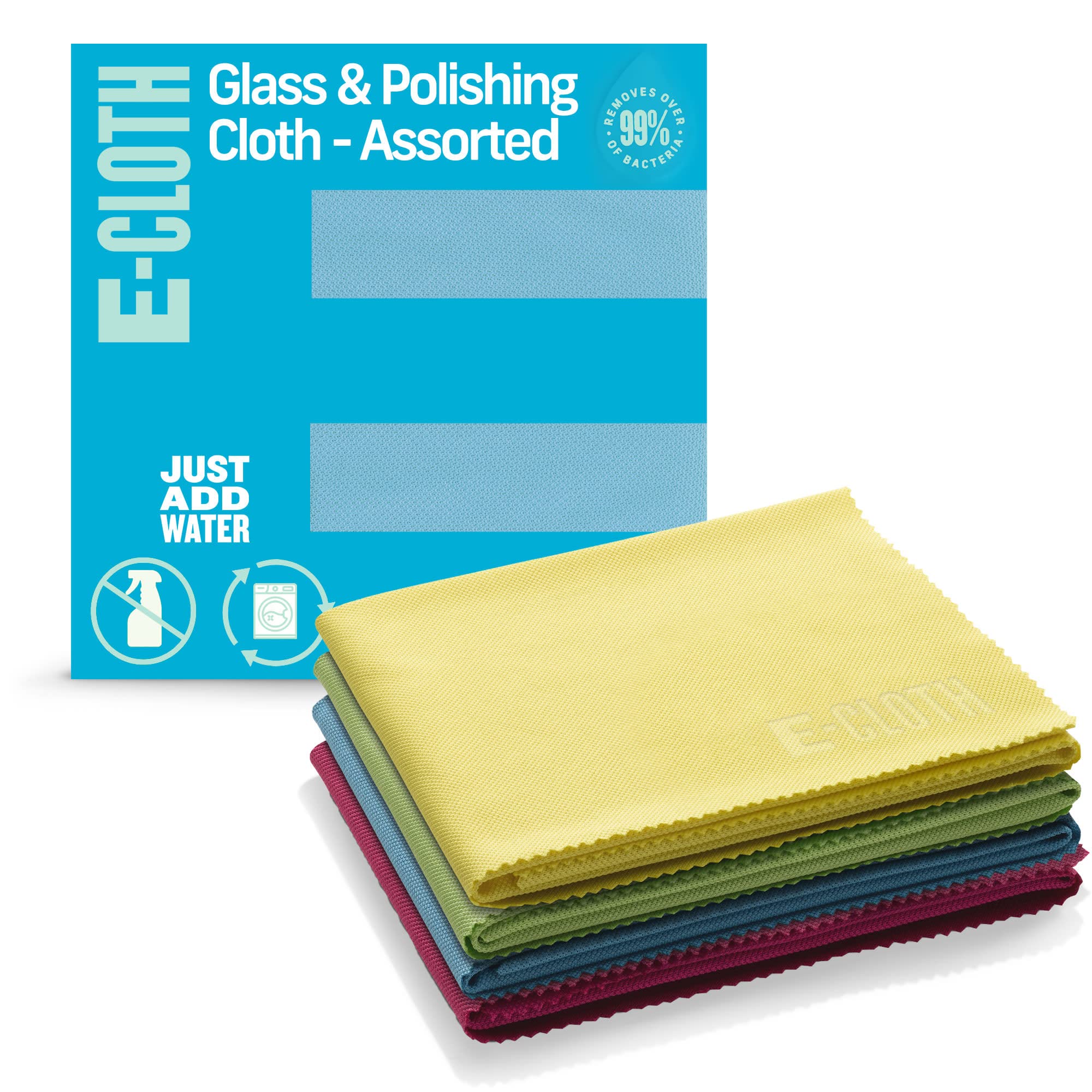 E-Cloth Polishing Microfiber Cleaning Cloth 4-Pack - Premium Microfiber Towels for Cars, Windows, Glass, & Electronics - Ideal for Streak-Free Shine & Detail Cleaning