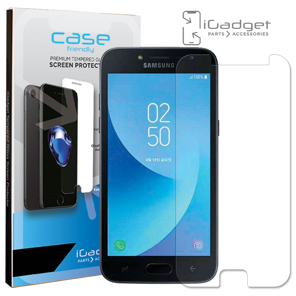 Samsung J2 Pro Screen Protector - Case Friendly Ultra Clear Tempered Glass Shield for Scratch Protection | Perfect for Daily Use, Travel & Work