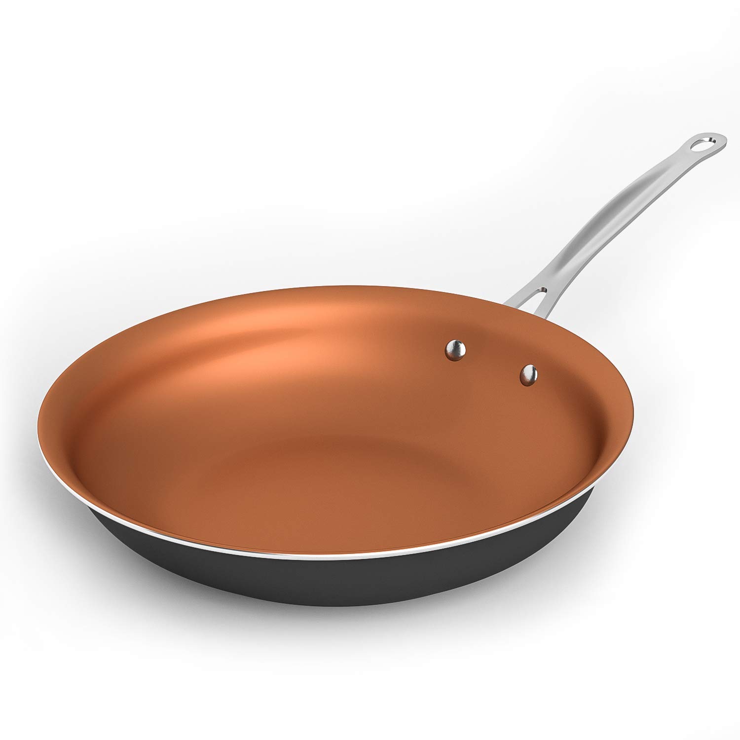 **Cooksmark 10-Inch Nonstick Copper Frying Pan - Induction Compatible Skillet with Stainless Steel Handle, Oven & Dishwasher Safe - Perfect for Sautéing, Frying & Baking**