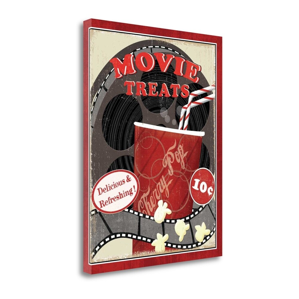 At The Movies II By Veronique Charron - Premium Giclee Print on Gallery Wrap Canvas Wall Art - Perfect for Living Room, Bedroom & Office Decor