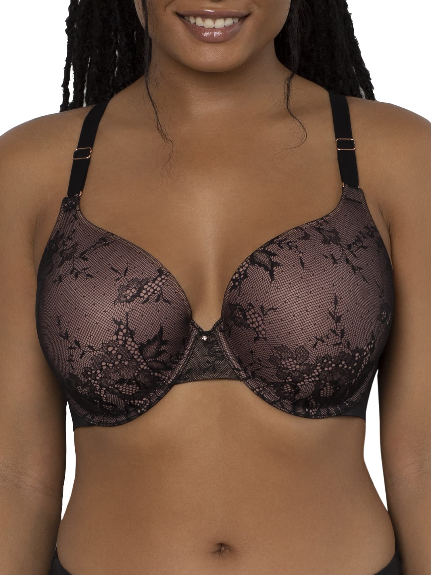 Smart & Sexy Women's Smooth Lace T-Shirt Bra - Comfortable Everyday Wear for Work, Date Night & Special Occasions