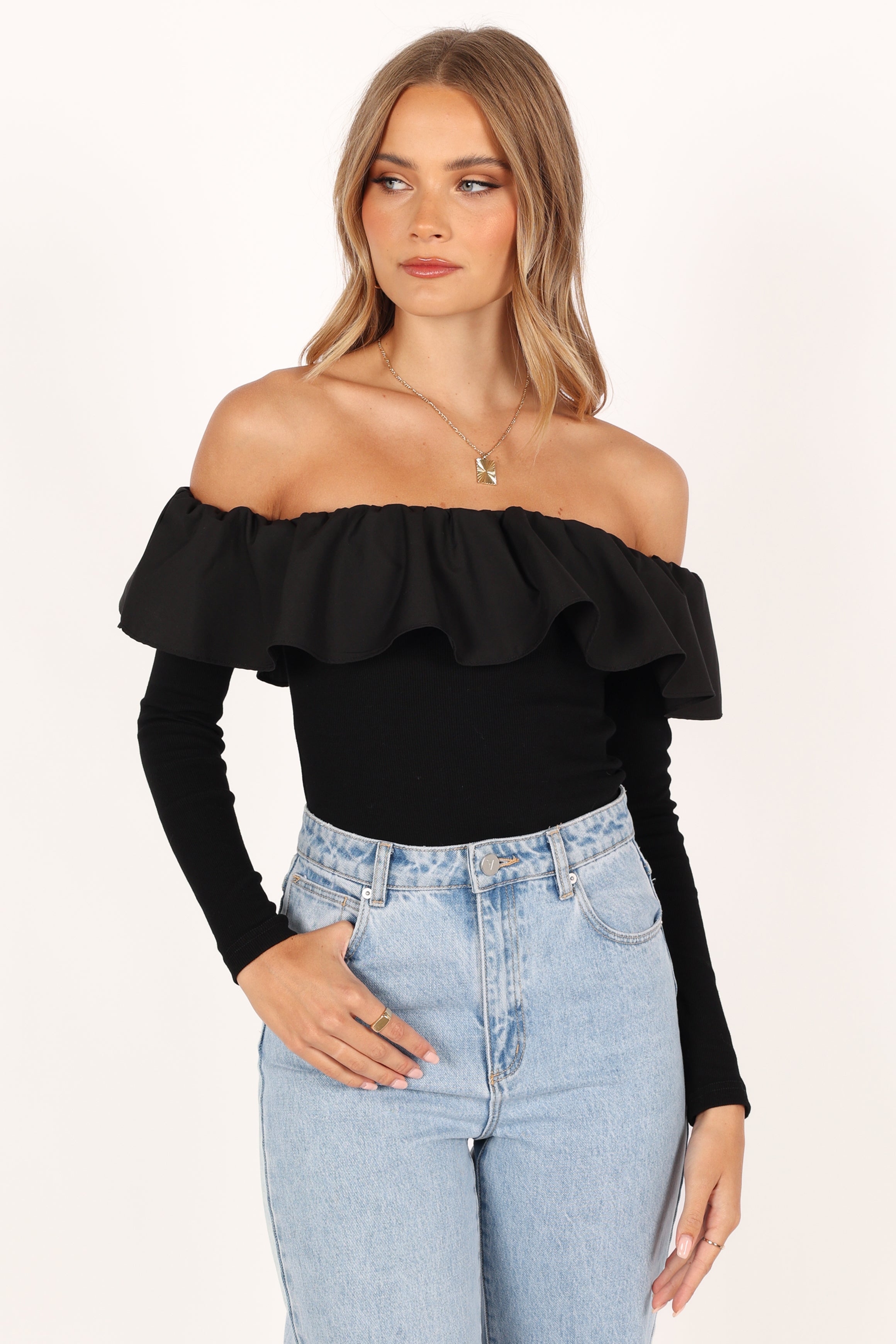 Cloe Women's Off Shoulder Tops - Sexy Sleeveless Blouse for Summer, Casual & Party Wear - Black