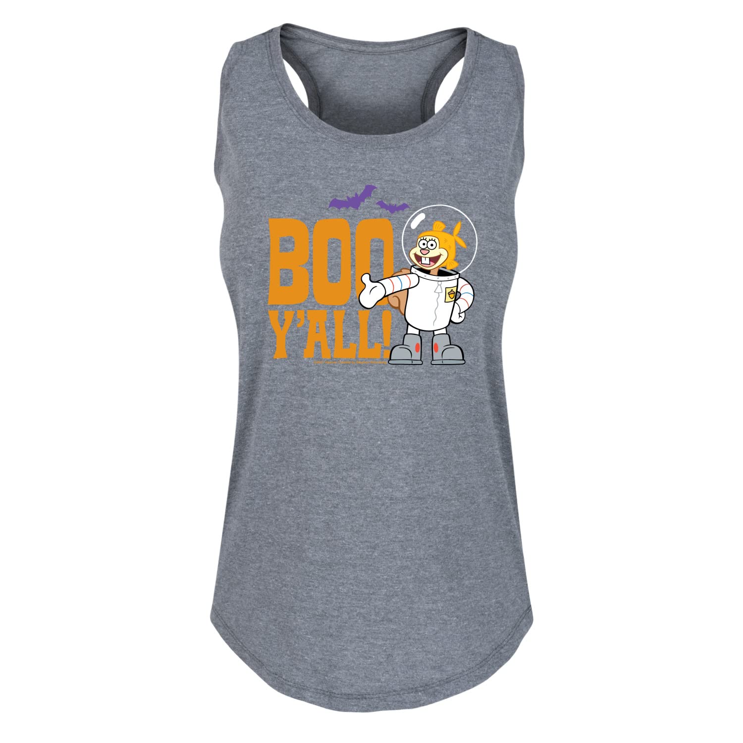 SpongeBob SquarePants Sandy Boo Y'all Women's Racerback Tank Top - Soft Breathable Workout Top for Gym, Yoga & Summer Casual Wear
