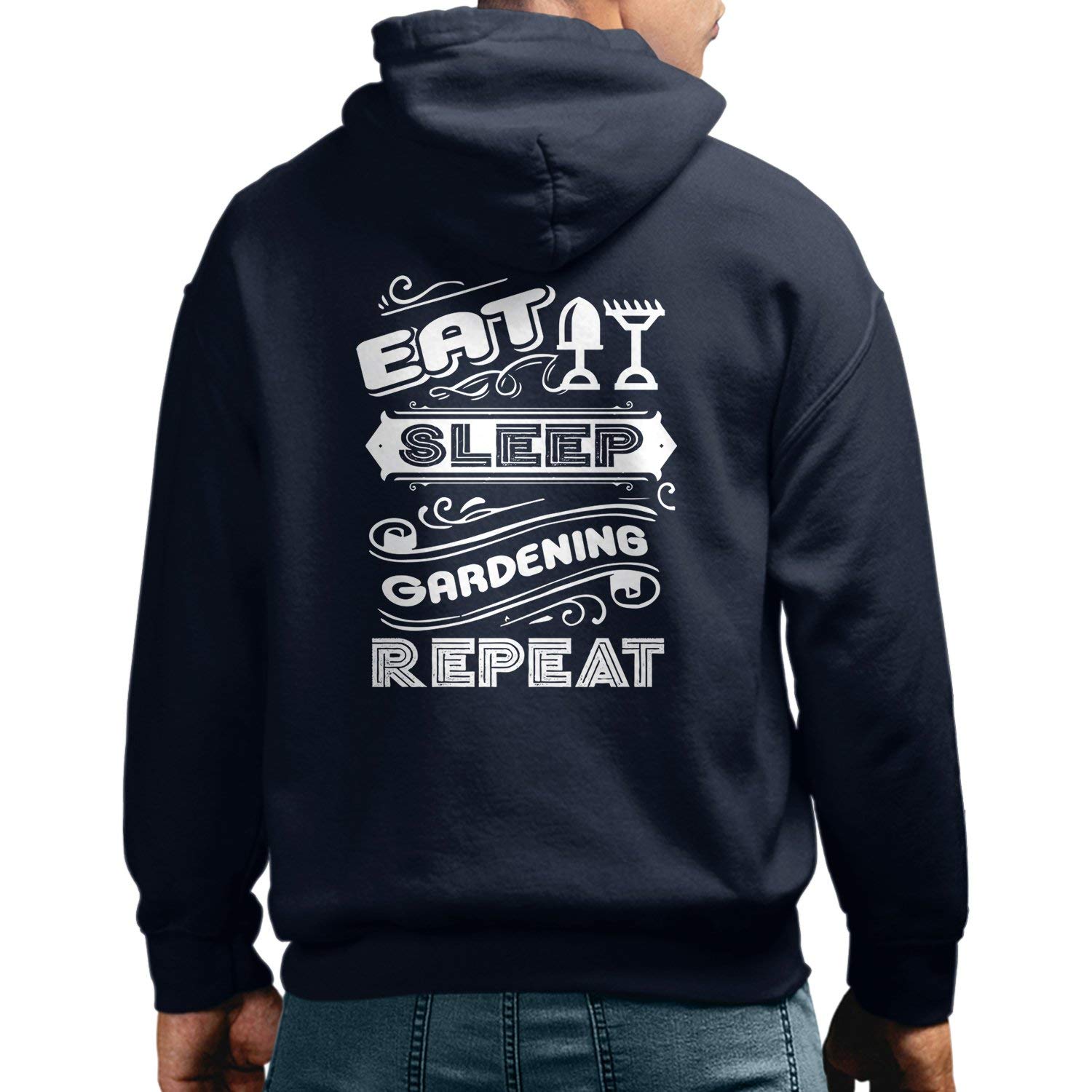 Funny Frog Eat Sleep Garden Repeat Graphic Hoodie - Cute Gardening Sweatshirt for Women & Men - Perfect for Outdoor Activities, Casual Wear & Gifts