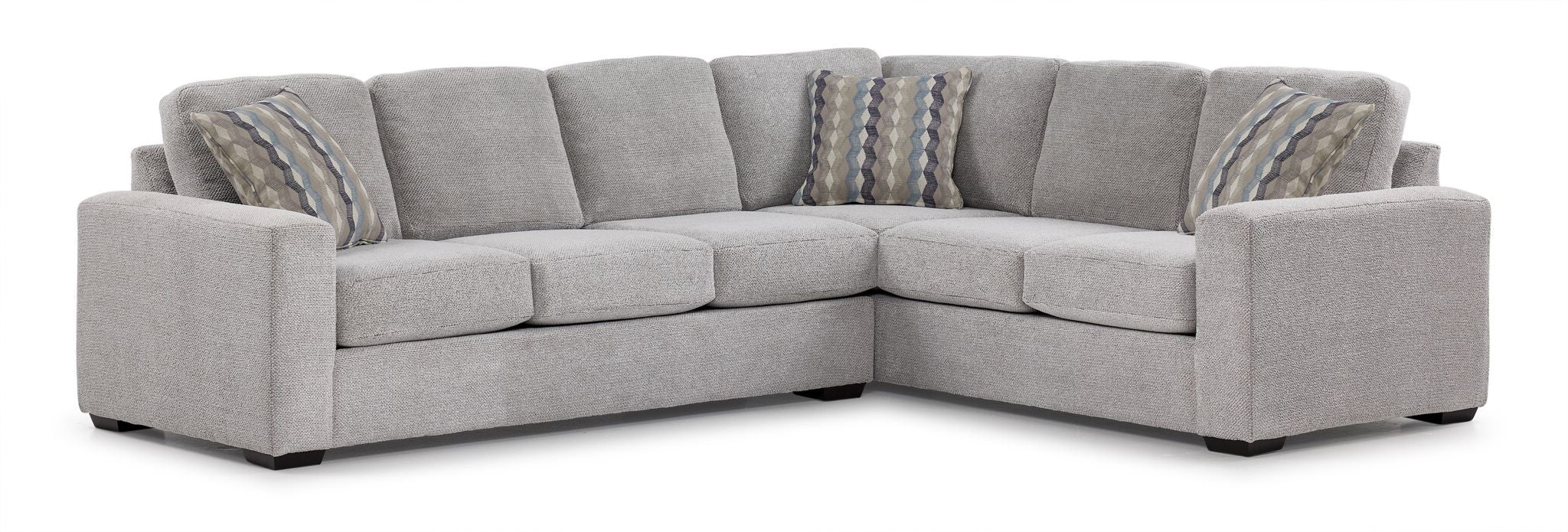 Celeste 2-Piece Left Facing Sectional Sofa Set in Snoopy Grey - Modern L-Shaped Couch for Living Room, Family Room & Home Theater Comfort