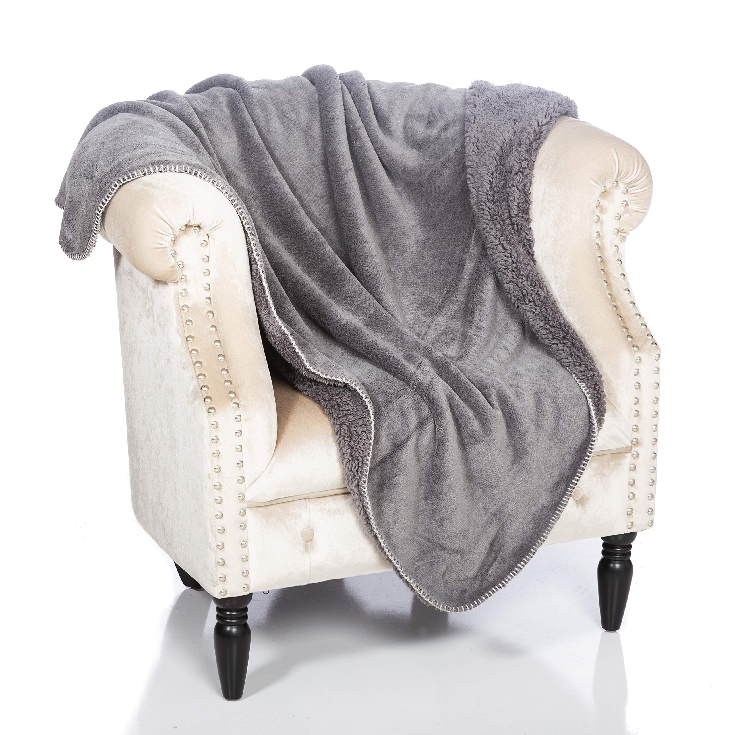 Sherpa Fleece Throw Blanket 60x50