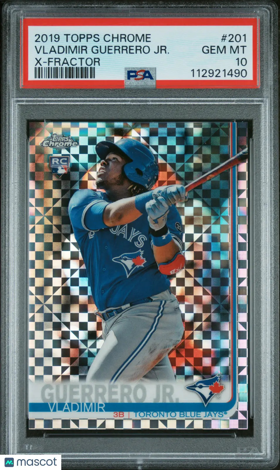 2019 Topps Chrome Baseball Vladimir Guerrero Jr. RC Rookie X-Fractor PSA 10 Gem Mint - Rare Baseball Card for Collectors & Investment, Perfect for Display & Trading
