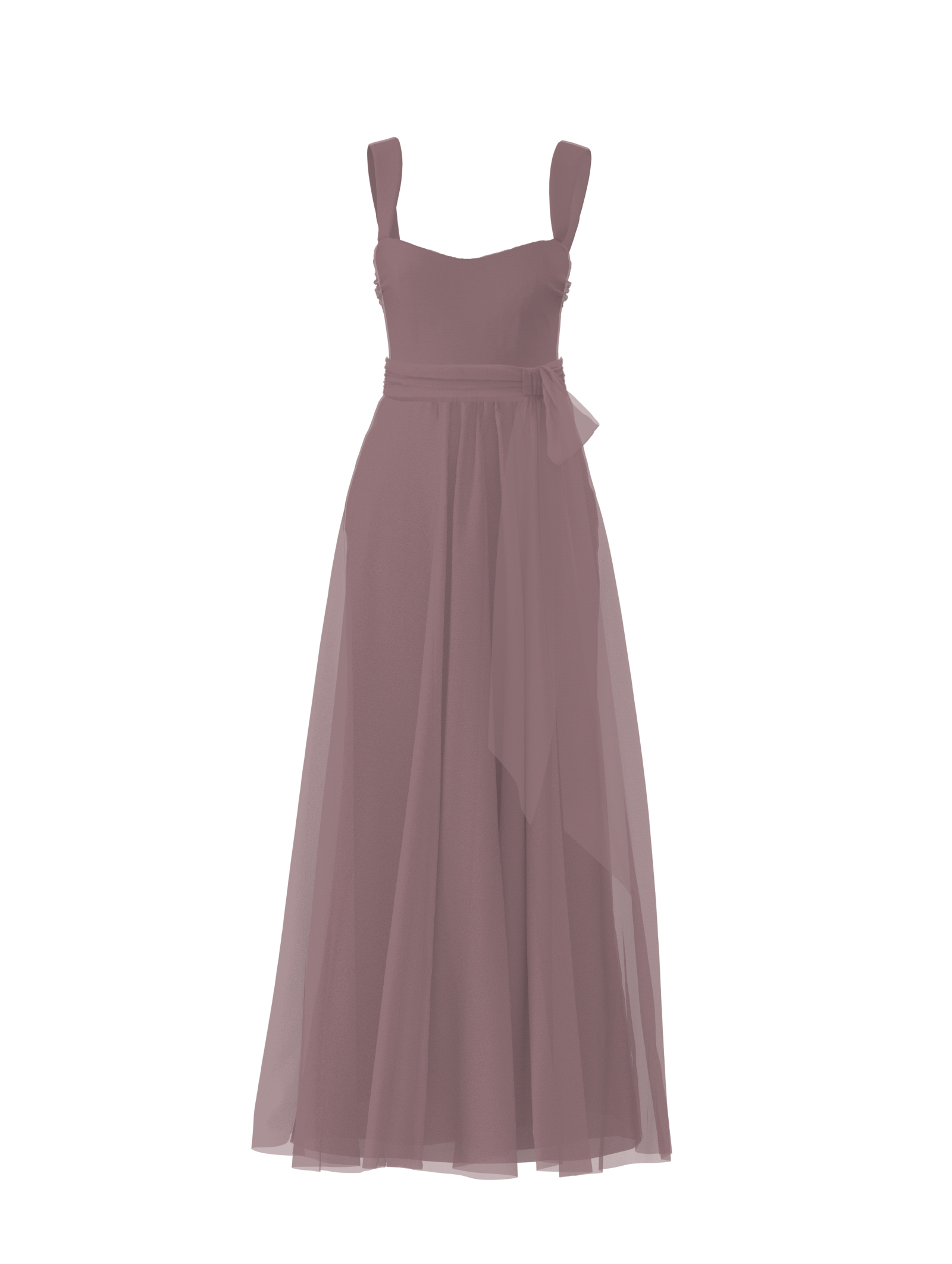Alexis & Justine Women's Bodice and Skirt Set with Sash Belt in Mauve - Perfect for Weddings, Parties, and Special Occasions