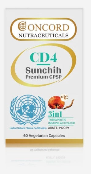 Concord Nutraceuticals CD4 Sunchih 5-in-1 Immune Support Supplement - Boost Energy & Vitality for Workouts, Travel & Daily Wellness