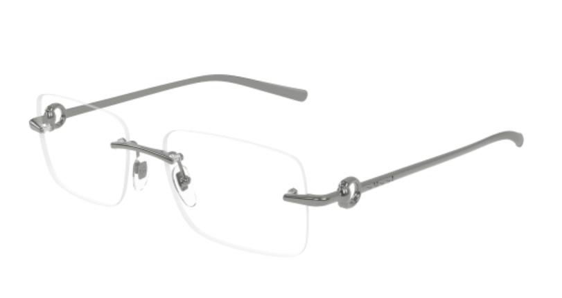 Gucci GG1703O 001 Gunmetal Rectangle Men's Eyeglasses - Stylish Designer Glasses for Men | Perfect for Business, Casual & Everyday Wear