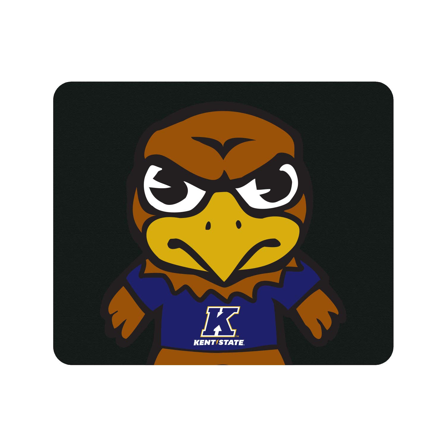 OTM Essentials Kent State University Standard Fabric Mouse Pad - Non-Slip Desk Accessory for Gaming & Office Use - Durable Computer Mousepad with Cropped Tokyodachi Design - Perfect for Work, School & Home Office Setup